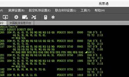 黑屏操作机票系统指令_国内机票黑屏指令大